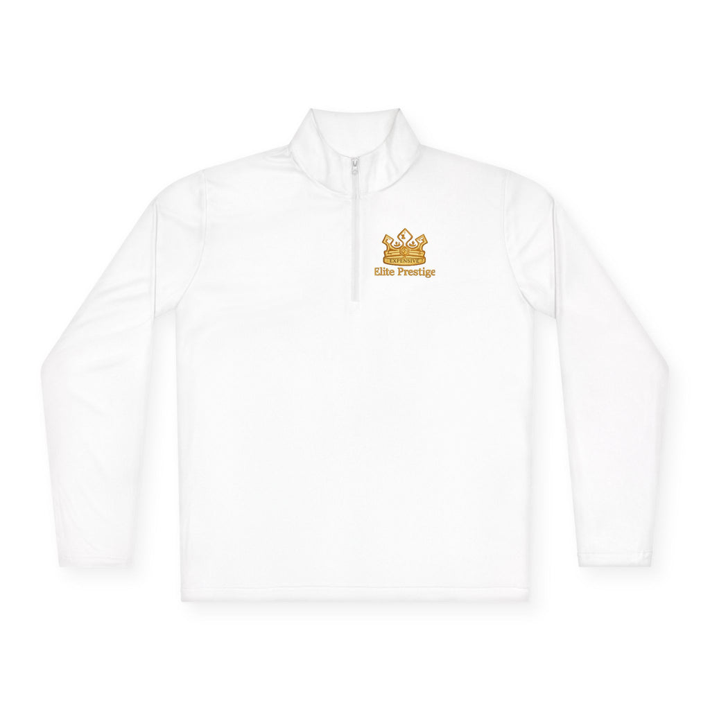 Quarter-Zip Pullover — Golden Crown Crest Embroidered Logo