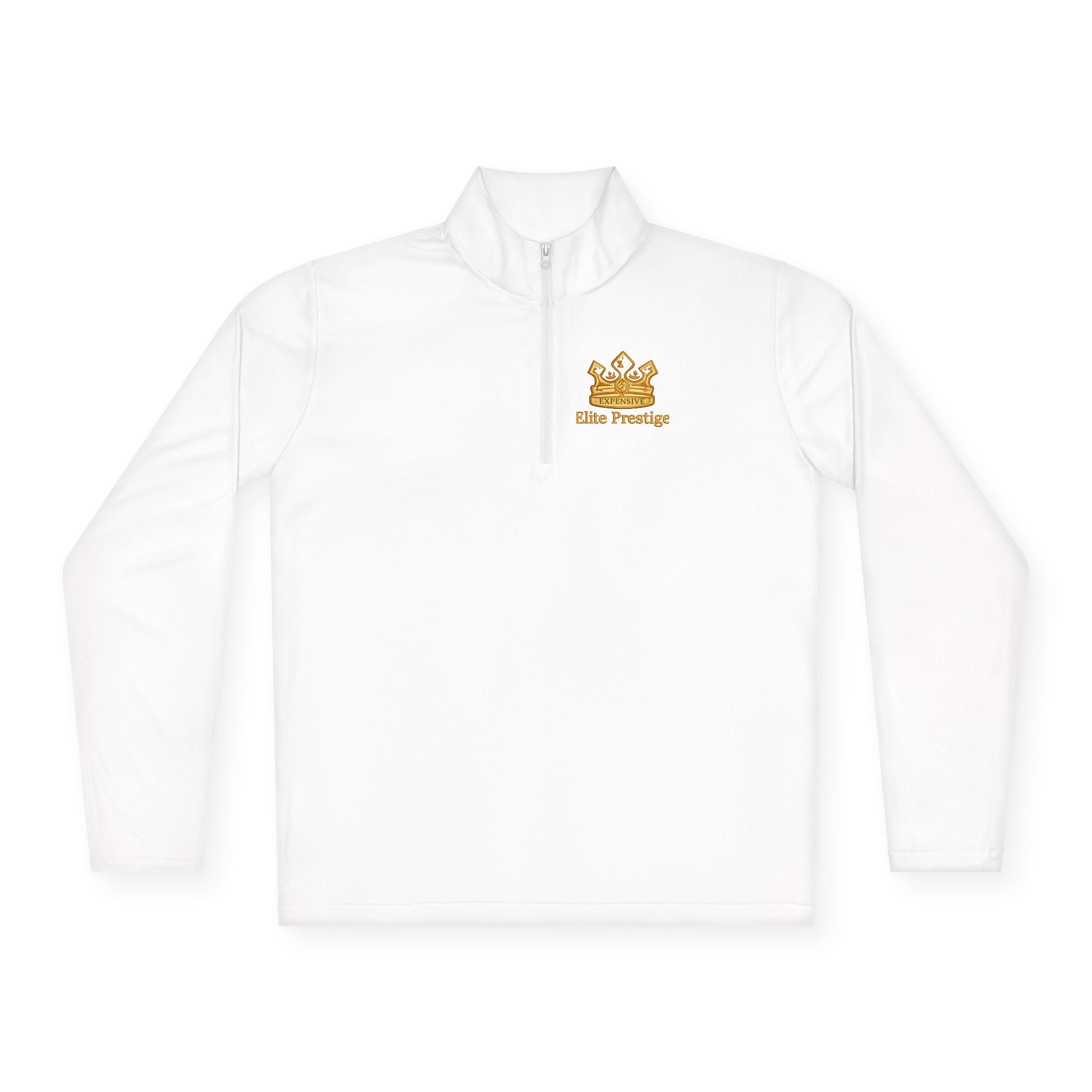 Quarter-Zip Pullover — Golden Crown Crest Embroidered Logo